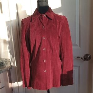 Valerie Stevens Cranberry Suede Jacket
